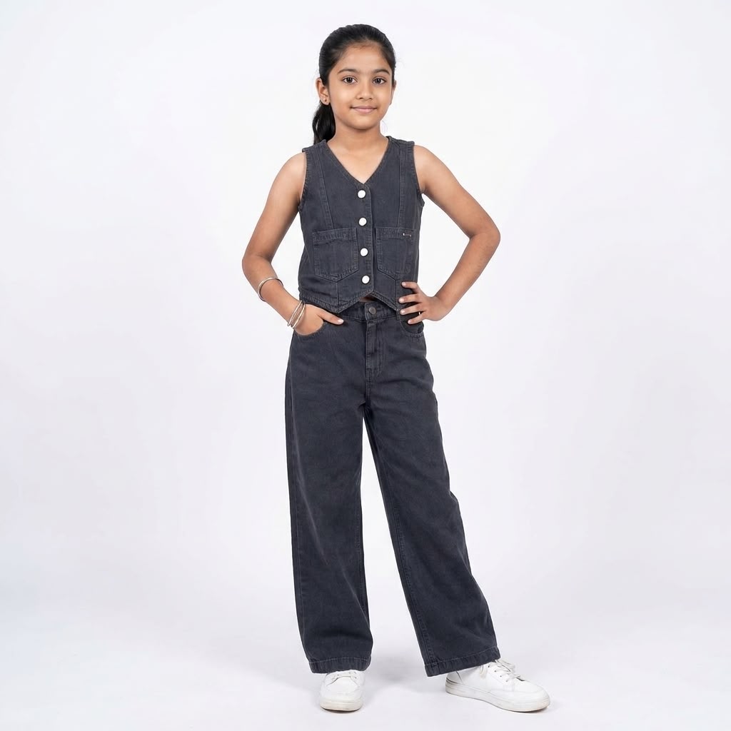 Bow Denim Co-ord Set